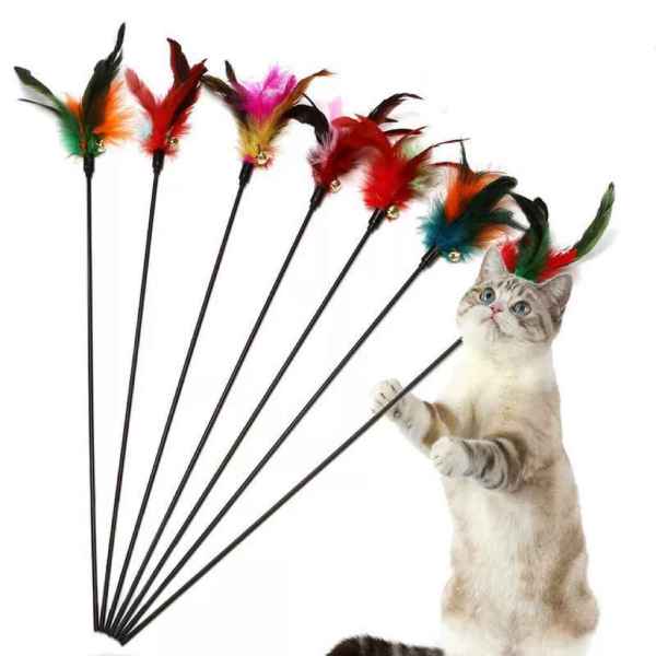 Cat Teaser with Feathers and Bells - Image 2