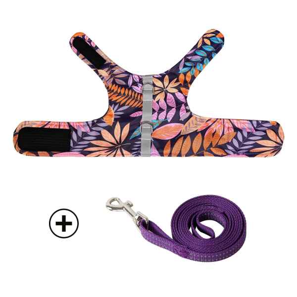 Pet Harness Vest with Leaf Pattern - Image 2