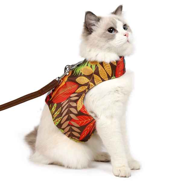 Pet Harness Vest with Leaf Pattern - Image 4
