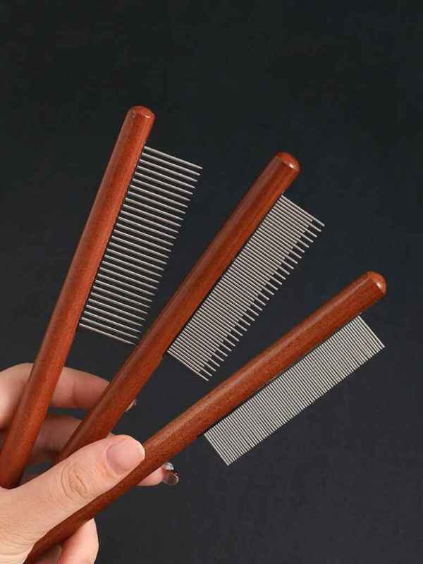 Wooden Pet Combs with Different Teeth - Image 2